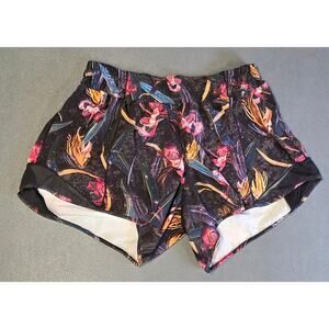 Lululemon Hotty Hot Low-Rise Lined Short 4" Womens 8 Veiled Floral Reflective